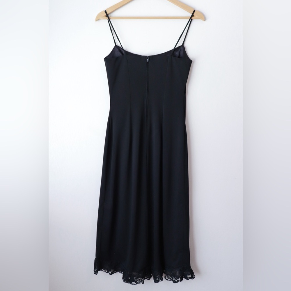 Vintage Cache Asymmetric Lace Hem Slip Dress Romantic Whimsigoth - Picture 6 of 7